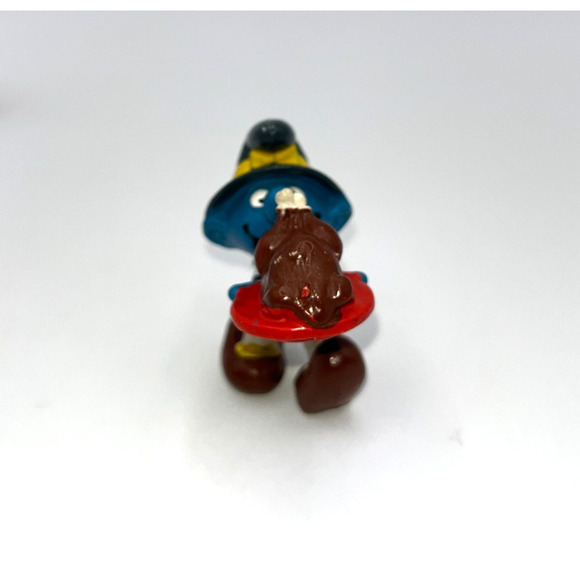 Vintage Pilgrim Thanksgiving Smurf Vintage Smurfs Cake Topper Gag Gift Cupcake - Picture 2 of 11